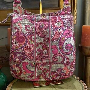VERA BRADLEY Paisley Meets Plaid Crossbody Shoulder Bag Purse - Retired